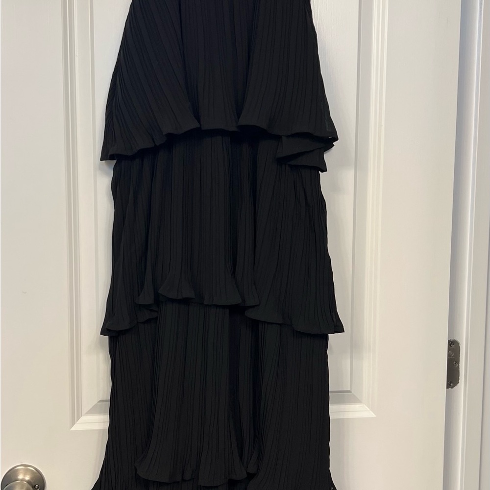 Elegant Black Tiered Dress